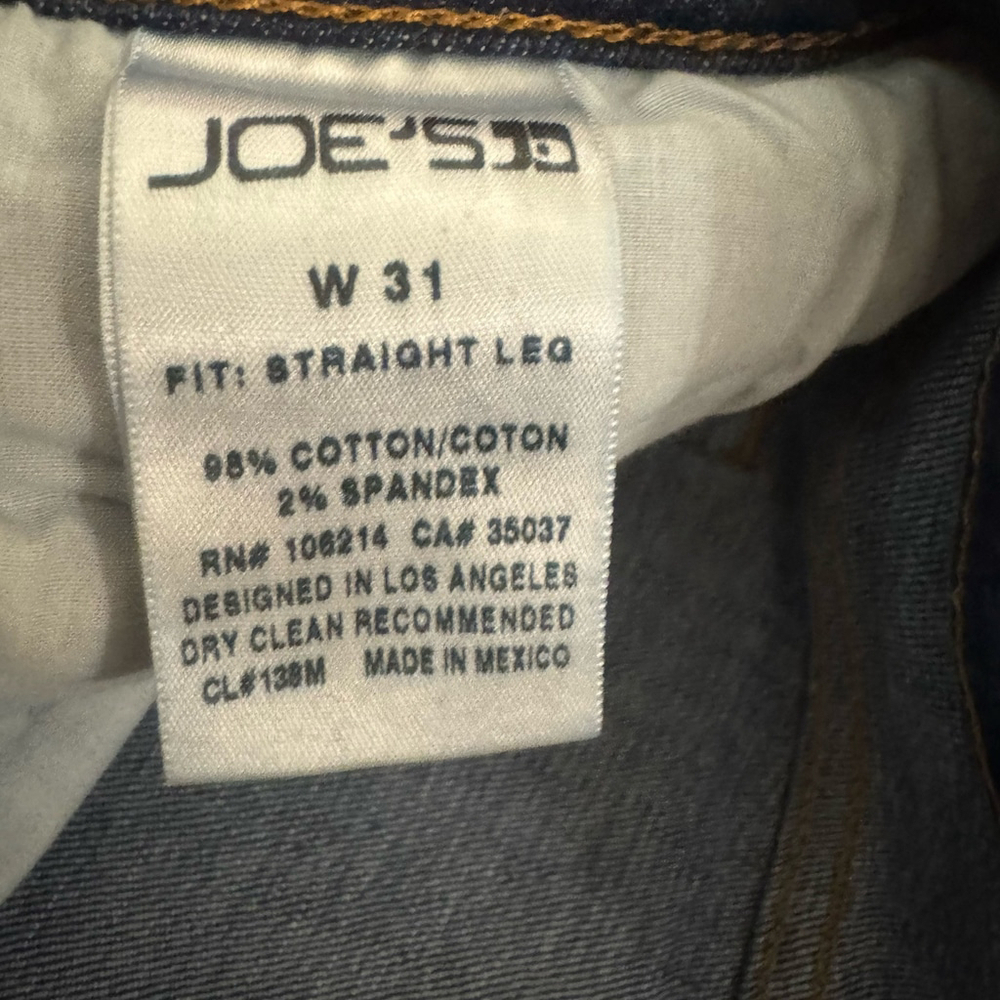 Joe’s Jeans Straight Leg Nellie Distressed Jeans Dark Medium Wash Women Size:31 - Picture 9 of 11